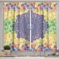 thumbnail image 1 of Ambesonne Hippie Kitchen Curtains, Tribal Mandala Symbol, 55"x39", Multicolor, 1 of 1