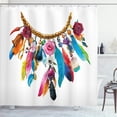 thumbnail image 1 of Ambesonne Hippie Shower Curtain, Folkloric Necklace Print, 69"Wx75"L, White Multicolor, 1 of 5
