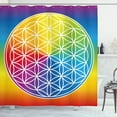 thumbnail image 1 of Ambesonne Hippie Shower Curtain, Peace Flower Youth, 69"Wx70"L, Multicolor, 1 of 5