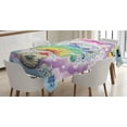 thumbnail image 1 of Ambesonne Hippie Tablecloth Rectangular Table Cover, Flower Cildren Words, 52"x70", Multicolor, 1 of 4
