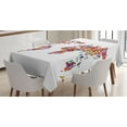 thumbnail image 1 of Ambesonne Hippie Tablecloth Rectangular Table Cover, Flowers Growth, 60"x90", Multicolor, 1 of 4