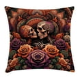 thumbnail image 1 of Ambesonne Hippie Throw Pillow Cushion Cover, Mystic Rose Flowers Print, 20" X 20", Vermilion Dark Magenta, 1 of 2