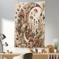thumbnail image 1 of Ambesonne Hippie Wall Hanging Tapestry, Nostalgic Boho Crescent Art, 30"x45", Eggshell Olive Green Ruby, 1 of 3