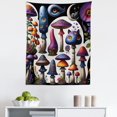 thumbnail image 1 of Ambesonne Hippie Wall Hanging Tapestry, Psychedelic Dream Print Cat, 23"x28", Quartz Sea Blue Pearl, 1 of 2