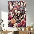 thumbnail image 1 of Ambesonne Hippie Wall Hanging Tapestry, Skeleton Valentines Trippy, 30"x45", Pale Pink Eggshell Pink, 1 of 3