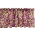 thumbnail image 1 of Ambesonne Hippie Window Valance, Blossom Floral Illustration, 42" x 12", Pink Orange and Apple Green, 1 of 3