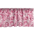 thumbnail image 1 of Ambesonne Hippie Window Valance, Boho Oriental Motif, 54" X 12", Magenta and White, 1 of 3