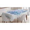 thumbnail image 1 of Ambesonne Hippo Tablecloth Rectangular Table Cover, Bohemian Hippie Print, 60"x84", Multicolor, 1 of 3