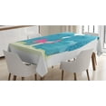 thumbnail image 1 of Ambesonne Hippo Tablecloth Rectangular Table Cover, Graphic Happy Family, 60"x84", Multicolor, 1 of 4