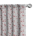 thumbnail image 1 of Ambesonne Hipster Window Curtains, Fashion Lips Pop Art Vibes, Each 28" W x 95" L, Grey and Red, 1 of 4