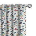 thumbnail image 1 of Ambesonne Hipster Curtains, Teenager Fun Pattern, Pair of 28"x95", Multicolor, 1 of 5