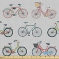 thumbnail image 1 of Ambesonne Hipster Fabric by the Yard Upholstery, Sketch Fun Bicycles, 1 Yard, Multicolor, 1 of 4