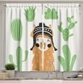 thumbnail image 1 of Ambesonne Hipster Kitchen Curtains, Llama in Hat Smiling, 55"x39", Multicolor, 1 of 3