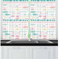 thumbnail image 1 of Ambesonne Hipster Kitchen Curtains, Pastel Boho Art, 55"x39", Multicolor, 1 of 2