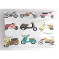 thumbnail image 1 of Ambesonne Hipster Pillow Sham, Scooters Design, 36" X 20", Multicolor, 1 of 2