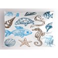 thumbnail image 1 of Ambesonne Hipster Pillow Sham, Underwater Marine Life, 26" X 20", Dark Blue Cocoa, 1 of 2
