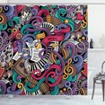 thumbnail image 1 of Ambesonne Hipster Shower Curtain, Music Theme Instruments, 69"Wx84"L, Multicolor, 1 of 3
