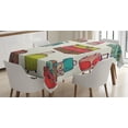 thumbnail image 1 of Ambesonne Hipster Tablecloth Rectangular Table Cover, Colorful Suitcases, 60"x84", Multicolor, 1 of 4