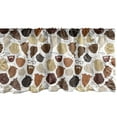 thumbnail image 1 of Ambesonne Hipster Valance Pack of 2, Beards Eyeglasses Mustache, 42"X12", Multicolor, 1 of 3