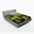 thumbnail image 1 of Ambesonne Hobbits Fitted Sheet, Overhill Matamata, Full Size, Green Brown, 1 of 2