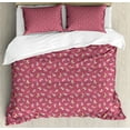 thumbnail image 1 of Ambesonne Hobby Duvet Cover Set, Retro Style Fun Activities, 2-Calking, Dried Rose Multicolor, 1 of 6