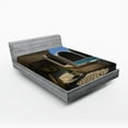 thumbnail image 1 of Ambesonne Holiday Fitted Sheet, Spa Relaxation Pool, Queen Size, Grey Blue, 1 of 3