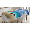 thumbnail image 1 of Ambesonne Holiday Tablecloth Rectangular Table Cover, Ocean Sailing Exotic, 60"x90", Blue Cream, 1 of 4