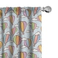 thumbnail image 1 of Ambesonne Holiday Vibes Curtains, Cartoon Balloon Ride, Pair of 28"x84", Soft Blue Pale Ceil Blue, 1 of 3