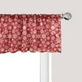 thumbnail image 1 of Ambesonne Holiday Window Valance, Christmas Snowflakes Winter, 54" X 18", White and Vermilion, 1 of 3