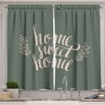 thumbnail image 1 of Ambesonne Home Saying Kitchen Curtains, Abstract Lettering View, 55"x30", Grey Teal and Tan, 1 of 3