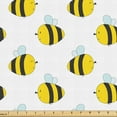thumbnail image 1 of Ambesonne Honey Bee Fabric by the Yard Upholstery, Graphical Flying Insects, 10 Yards, Yellow Charcoal Grey, 1 of 5