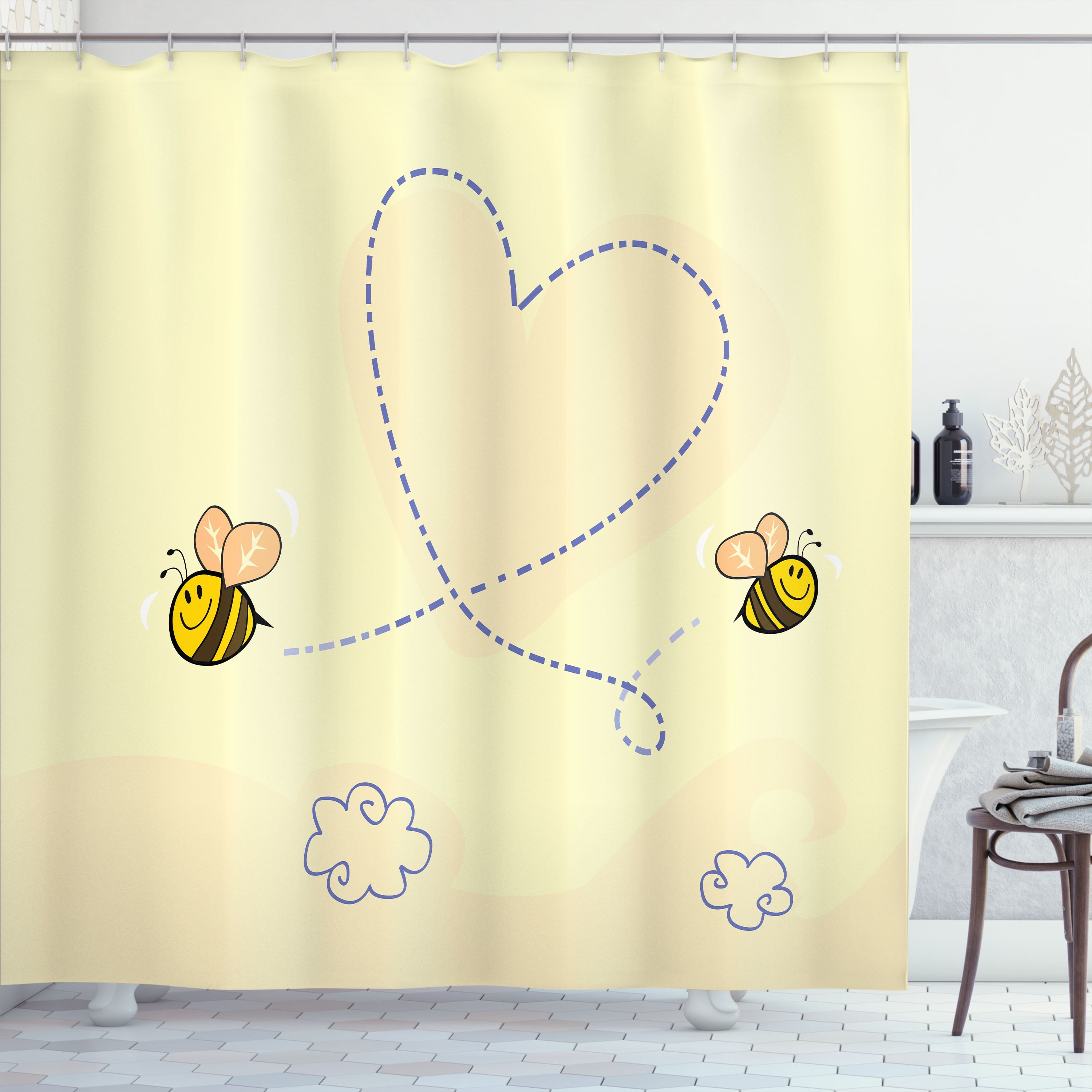 Bee shower curtain deals
