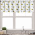 thumbnail image 1 of Ambesonne Honey Bee Valance Pack of 2, Stinging Animals Clouds, 54"X18", Yellow Pale Blue, 1 of 4