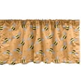 thumbnail image 1 of Ambesonne Honey Bee Window Valance, Flies and Hexagon Shapes, 42" x 12", Orange Mustard, 1 of 3