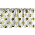 thumbnail image 1 of Ambesonne Honey Bee Window Valance, Graphical Flying Insects, 54" X 12", Yellow Charcoal Grey, 1 of 3