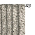 thumbnail image 1 of Ambesonne Honeycomb Curtains, Retro Hexagons Geometric, Pair of 28"x95", Dark Cadet Blue Eggshell, 1 of 4