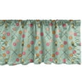 thumbnail image 1 of Ambesonne Honeycomb Window Valance, Bee and Honey Elements, 42" x 18", Pale Green Pink, 1 of 3
