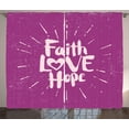 thumbnail image 1 of Ambesonne Hope Curtains 2 Panel Set, Hope Themed Message Design, 108" x 84", Purple and Lilac, 1 of 2