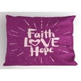 thumbnail image 1 of Ambesonne Hope Pillow Sham, Hope Themed Message Design, 26" X 20", Purple and Lilac, 1 of 2