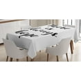 thumbnail image 1 of Ambesonne Hope Tablecloth Rectangular Table Cover, Hand Lettering Slogan, 60"x84", Black and White, 1 of 4