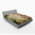 thumbnail image 1 of Ambesonne Horror House Fitted Sheet 2 Pcs Set, Bloddy Dirty Hand, King, Red Beige, 1 of 3