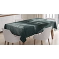 thumbnail image 1 of Ambesonne Horror House Tablecloth Rectangular Table Cover, Moonrise Scenery, 52"x70", Grey, 1 of 4