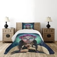 thumbnail image 1 of Ambesonne Horror Quilted Bedspread Set 2 Pcs, Scary Clown Girls Flower, Twin Size, Multicolor, 1 of 6