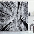 thumbnail image 1 of Ambesonne Horror Shower Curtain, Dark Winter Forest Tree, 69"Wx70"L, Black Grey, 1 of 5