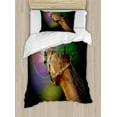 thumbnail image 1 of Ambesonne Horse Duvet Cover Sets, Animal and Psychedelic Rounds, 2-Twin, Ginger Multicolor, 1 of 4