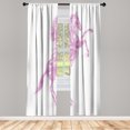 thumbnail image 1 of Ambesonne Horses Curtains, Gallop Animal Blazing Motif, Pair of 28"x84", Pale Rose, 1 of 2