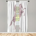 thumbnail image 1 of Ambesonne Horses Curtains, Gallop Animal Blazing Motif, Pair of 28"x95", Pale Lavender, 1 of 2