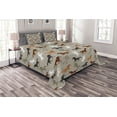 thumbnail image 1 of Ambesonne Horses Quilted Bedspread Set 3 Pcs, Stallion Galloping Motif, Queen Size, Multicolor, 1 of 3