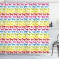 thumbnail image 1 of Ambesonne Horses Shower Curtain, Rainbow Color Giddy, 69"Wx84"L, Multicolor, 1 of 3