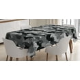 thumbnail image 1 of Ambesonne Horses Tablecloth Rectangular Table Cover, Mustang Herd Animals, 60"x84", Charcoal Grey Grey Black, 1 of 4